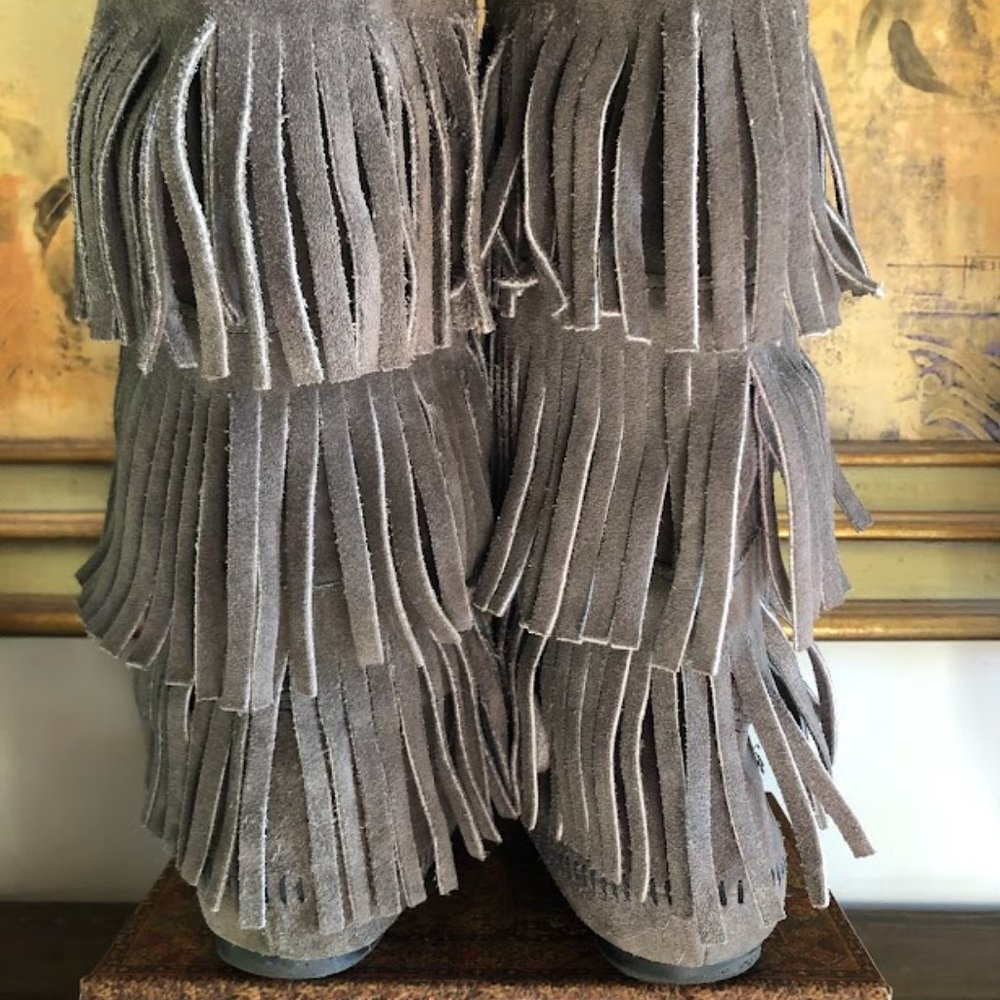 Minnetonka Calf 3-Layer Fringe Boot - image 4